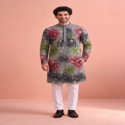 Men’s Embroidered Kurta Pajama with Dupatta